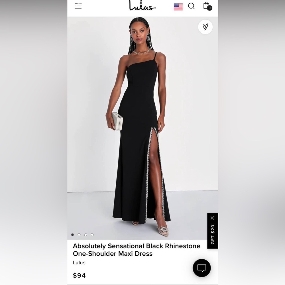 Black formal dress.